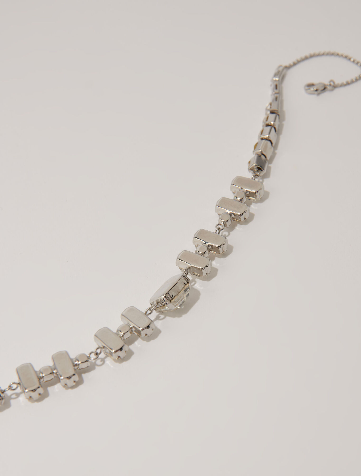 Silber Choker-Halskette mit Strass
