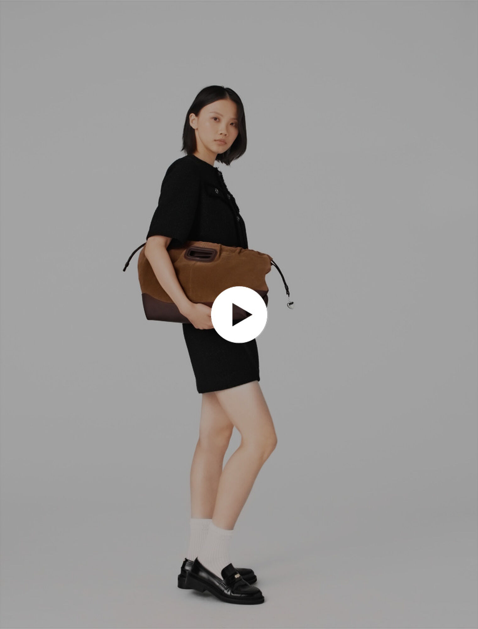 Gl&auml;nzendes 2-in-1-Tweed-Kleid