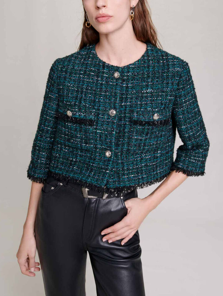 Kurze Tweed-Jacke