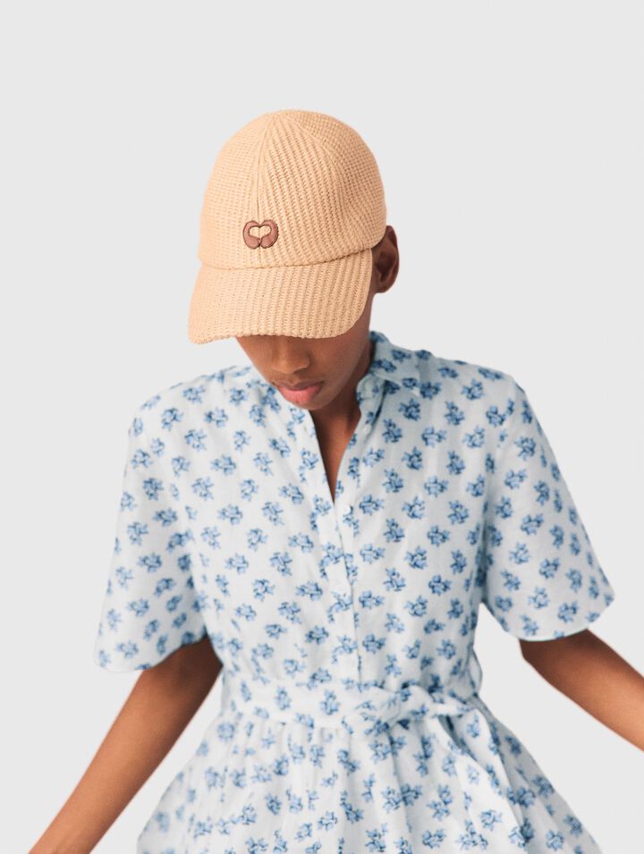 Cap in Naturmaterial-Optik