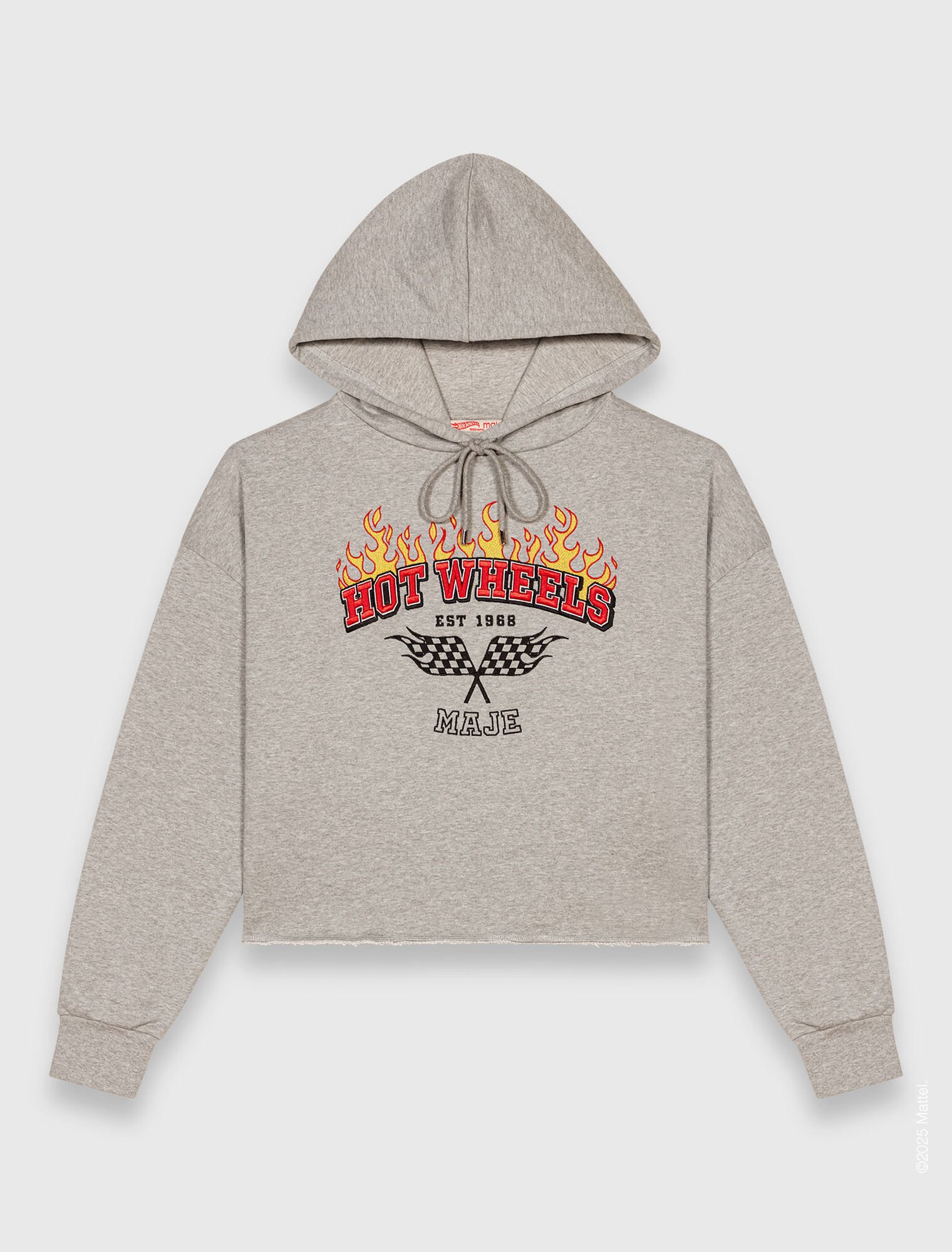 Crop-Sweatshirt mit gesticktem Logo