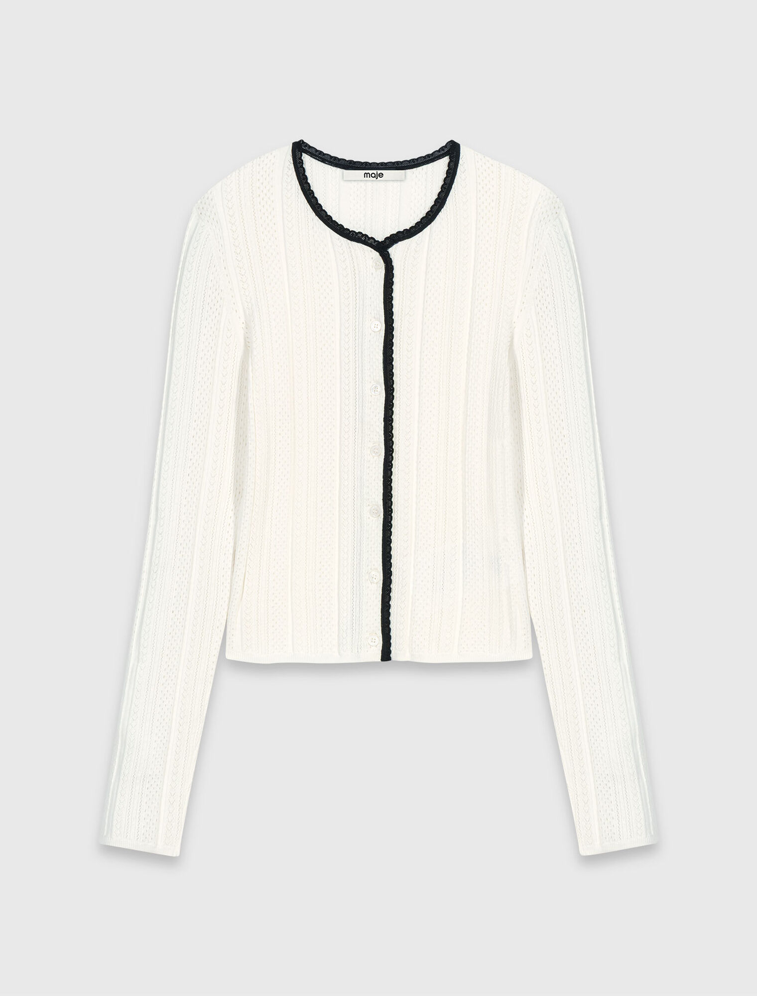 Twinset aus Pointelle-Strick