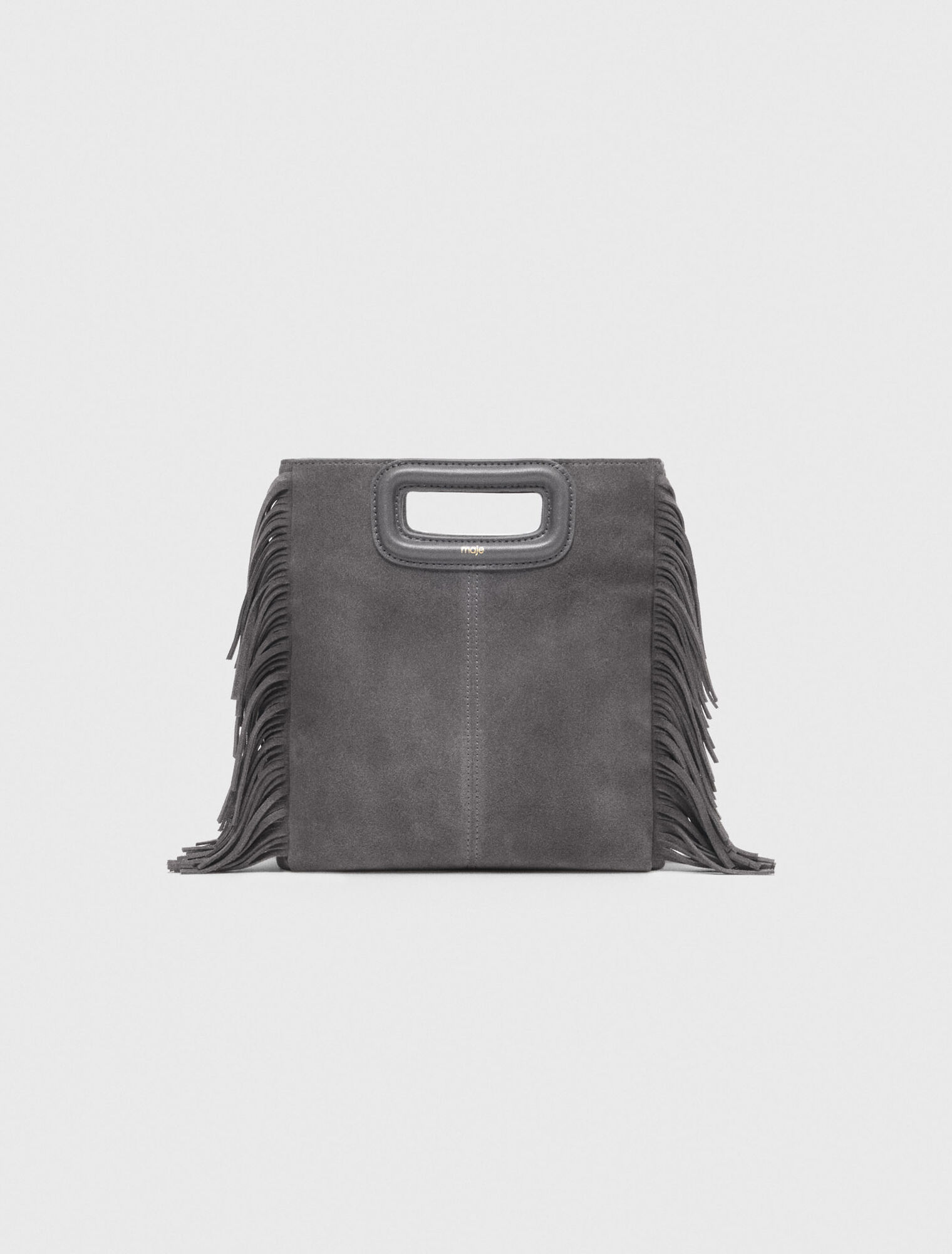 M-Tasche aus Wildleder mit Fransen