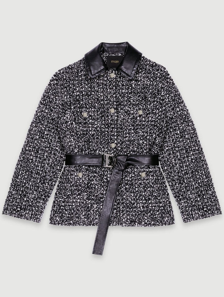 Kurzer Tweed-Mantel