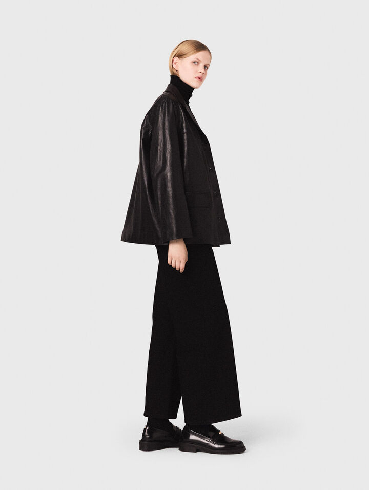 Gesteppte Lederjacke