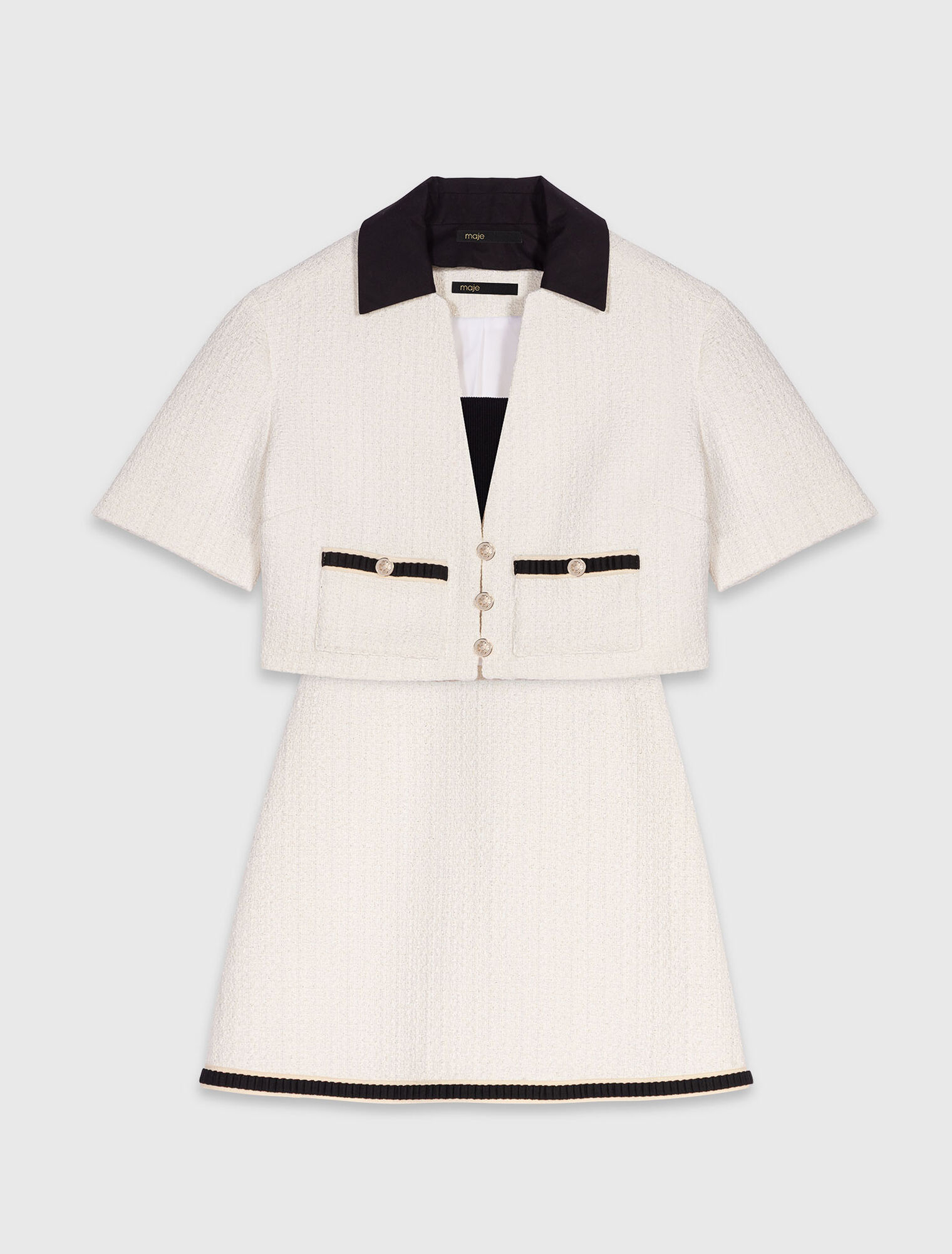 2-in-1-Kleid aus Tweed