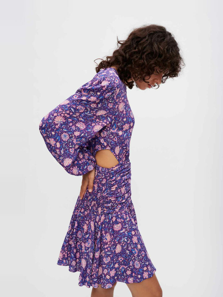 Kleid aus bedruckter Viskose Dahlia