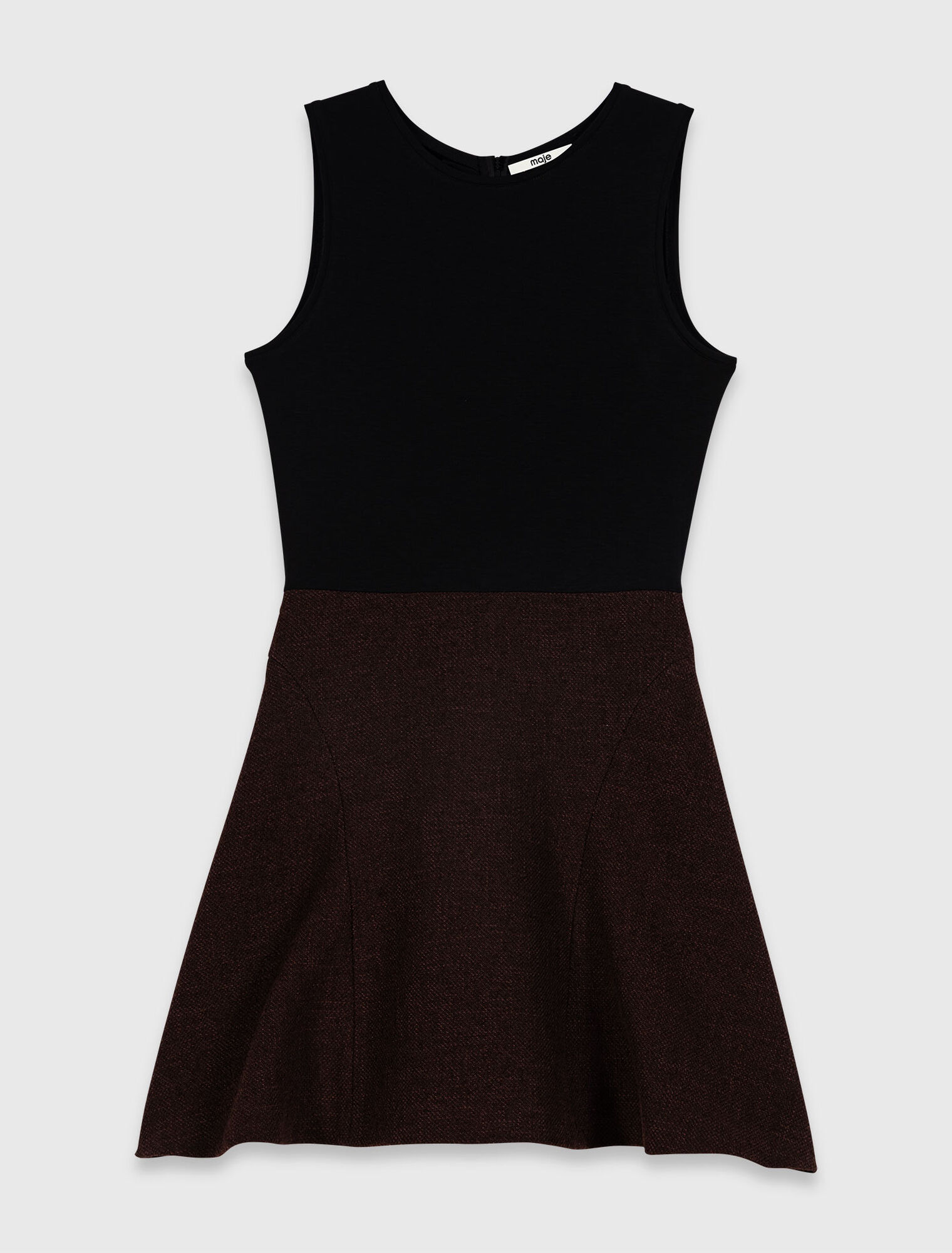 2-in-1 Tweed-Kleid mit Cape