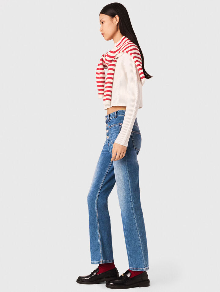 Denim jeans with pockets