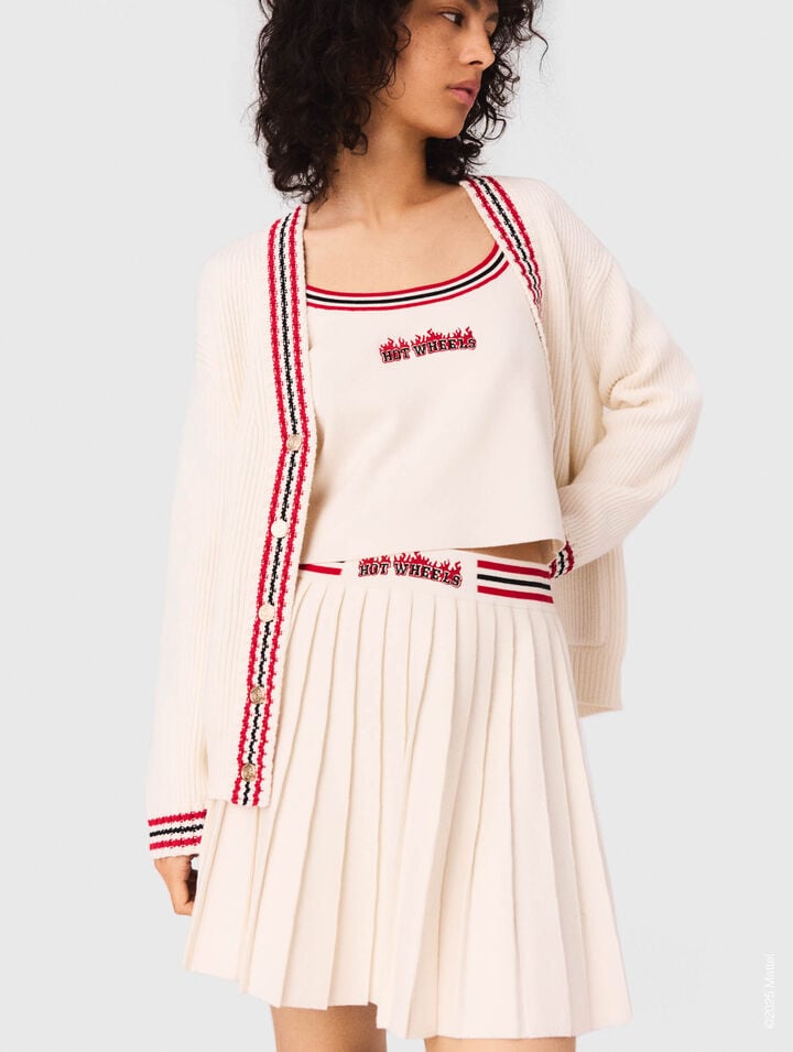 Langer Cardigan mit Stickereien