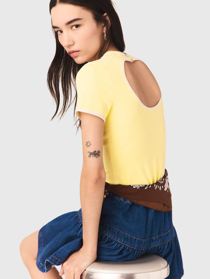 Pulli mit rundem R&uuml;ckenausschnitt