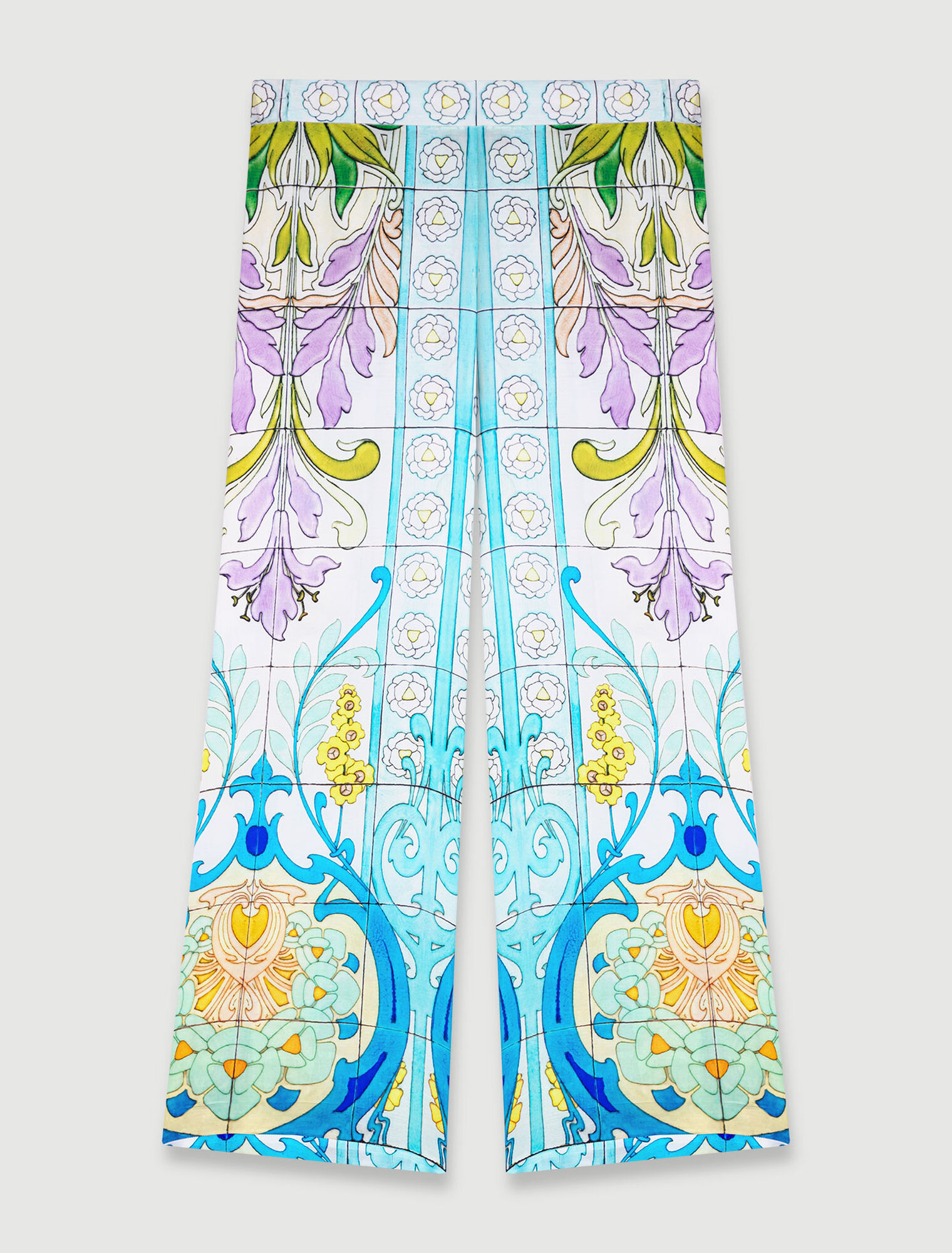 Gemusterte Satinhose