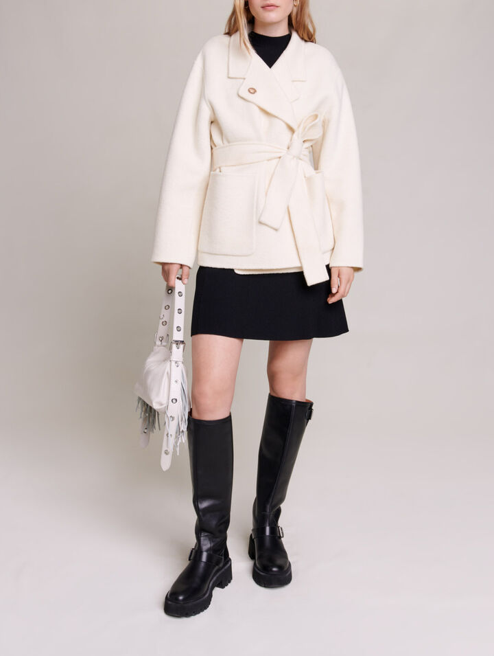 Strukturierte Wolljacke