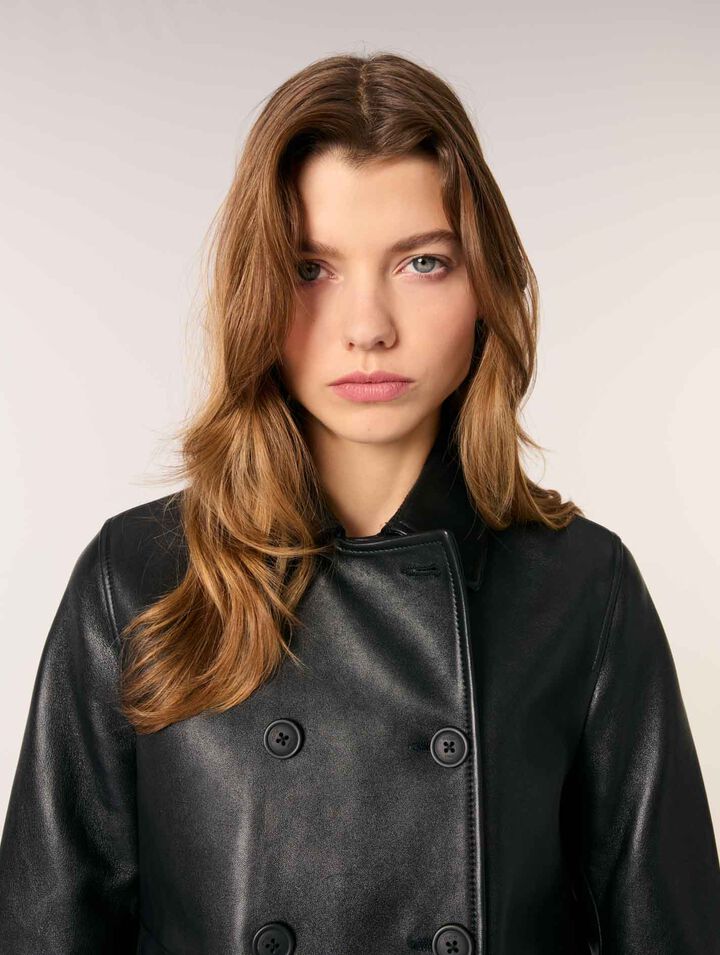 Kurze Lederjacke