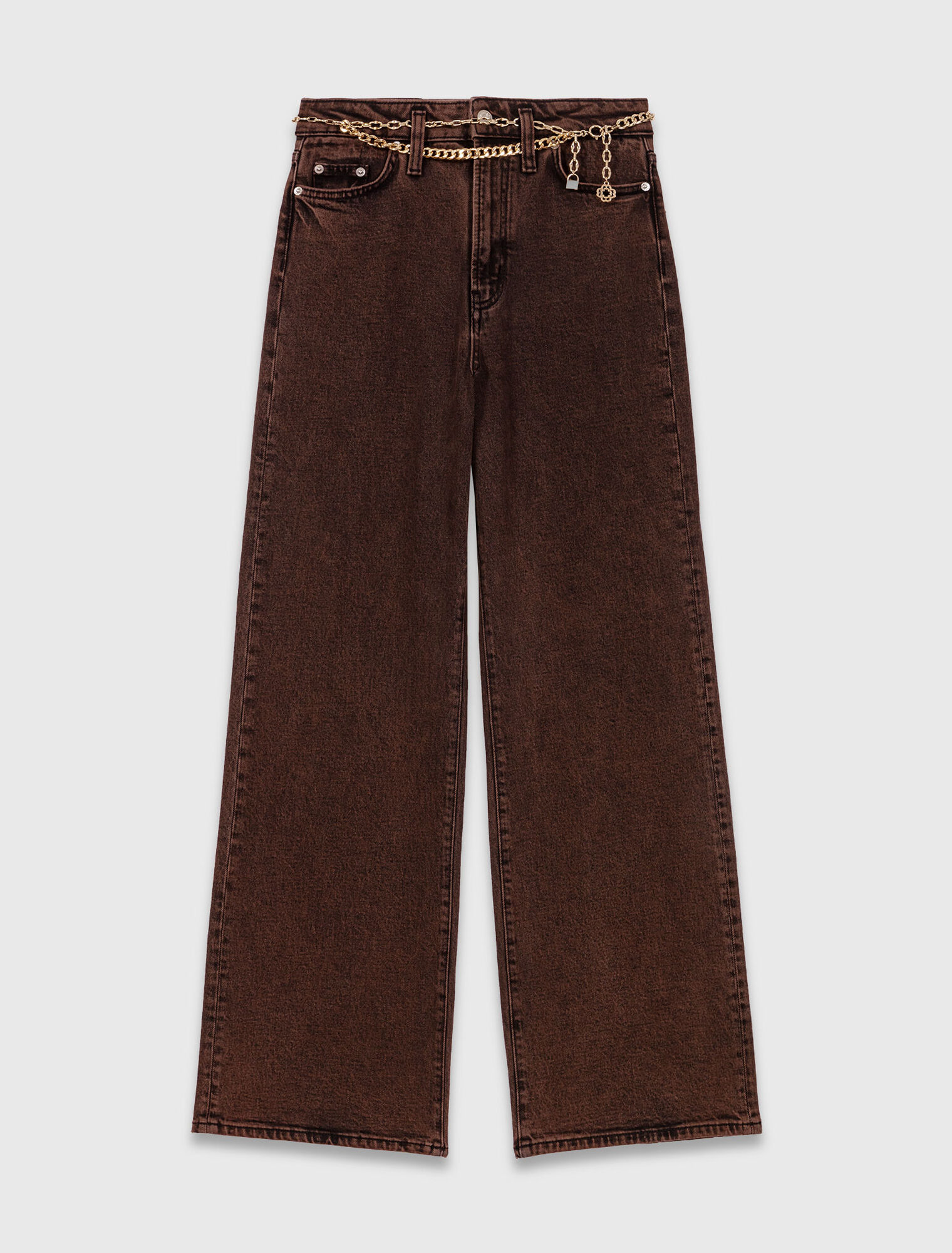 Bootcut-Jeans mit Kette