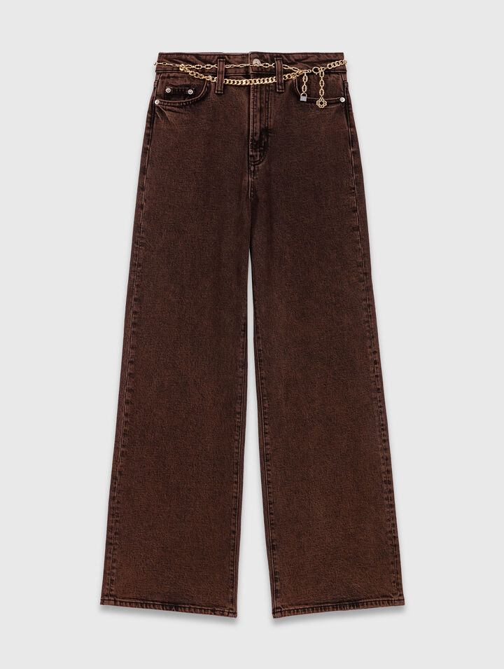 Bootcut-Jeans mit Kette