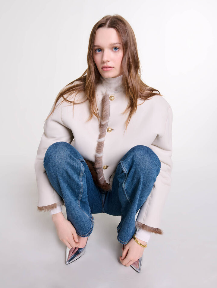 Wendbare Lammfelljacke