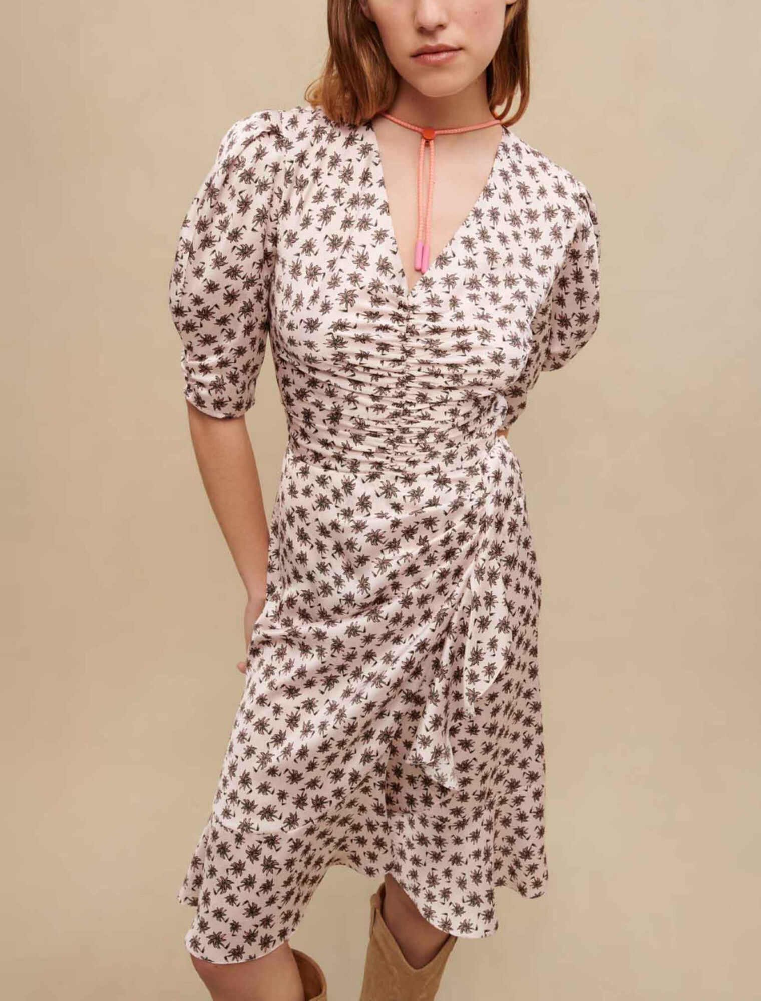 Kleid mit Palmenprint