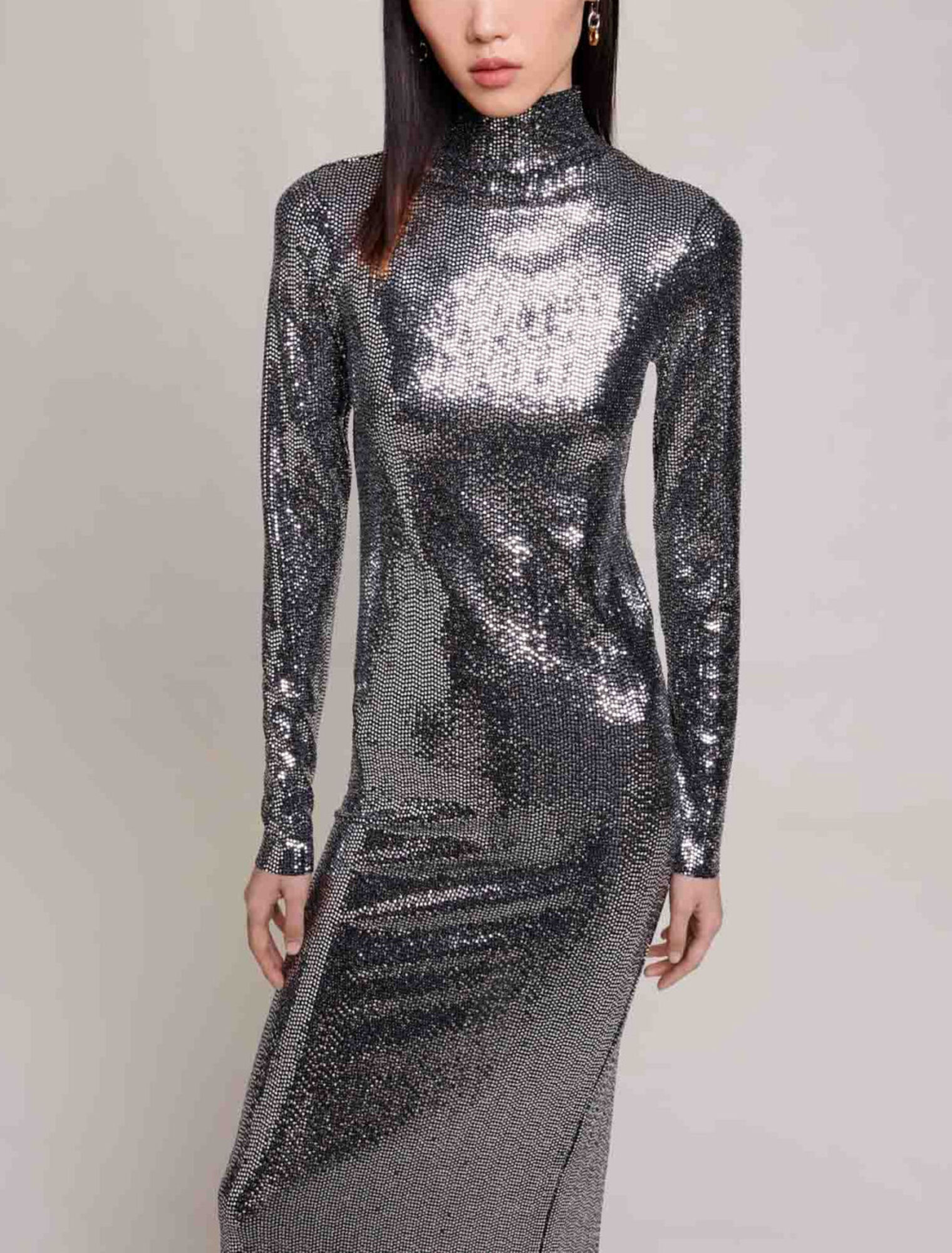 Langes Glitzerkleid