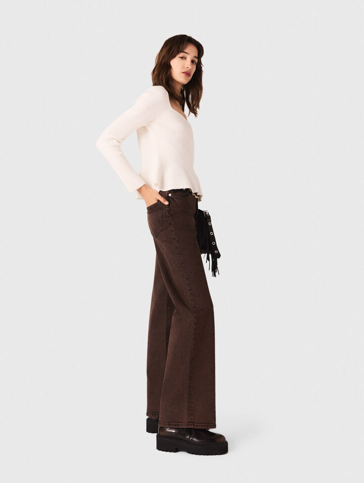 Bootcut-Jeans mit Kette