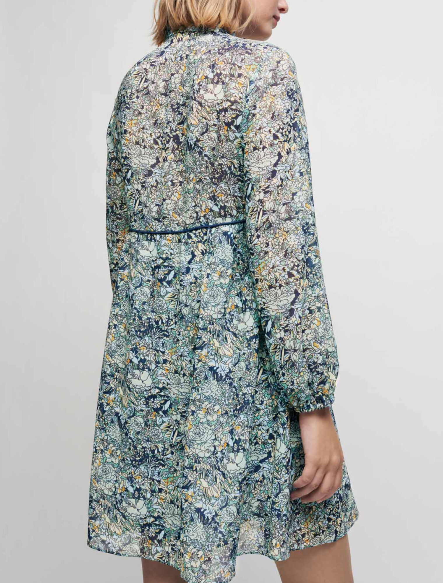 Kleid aus bedrucktem Chiffon