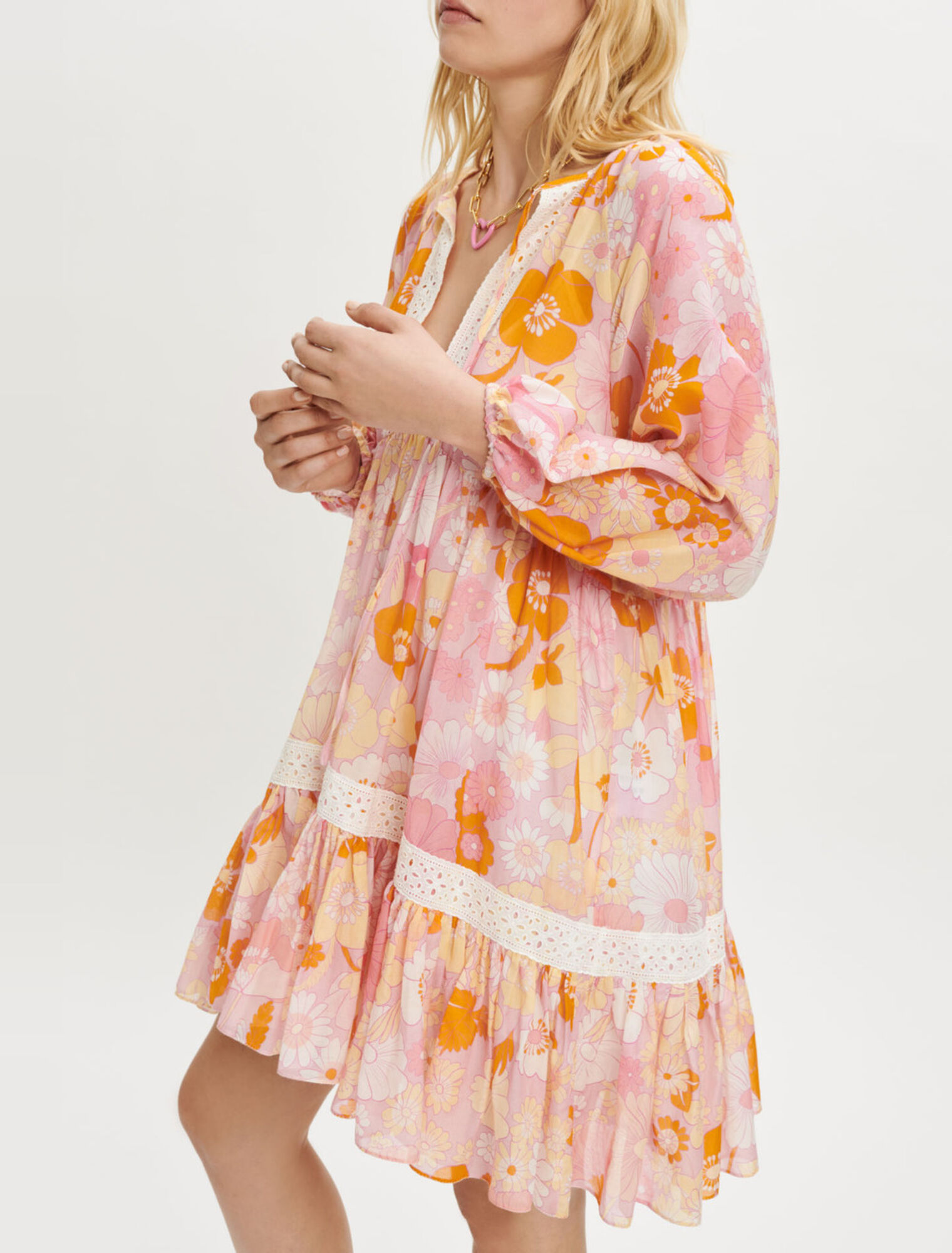 Kleid aus Baumwoll- und Seidenvoile