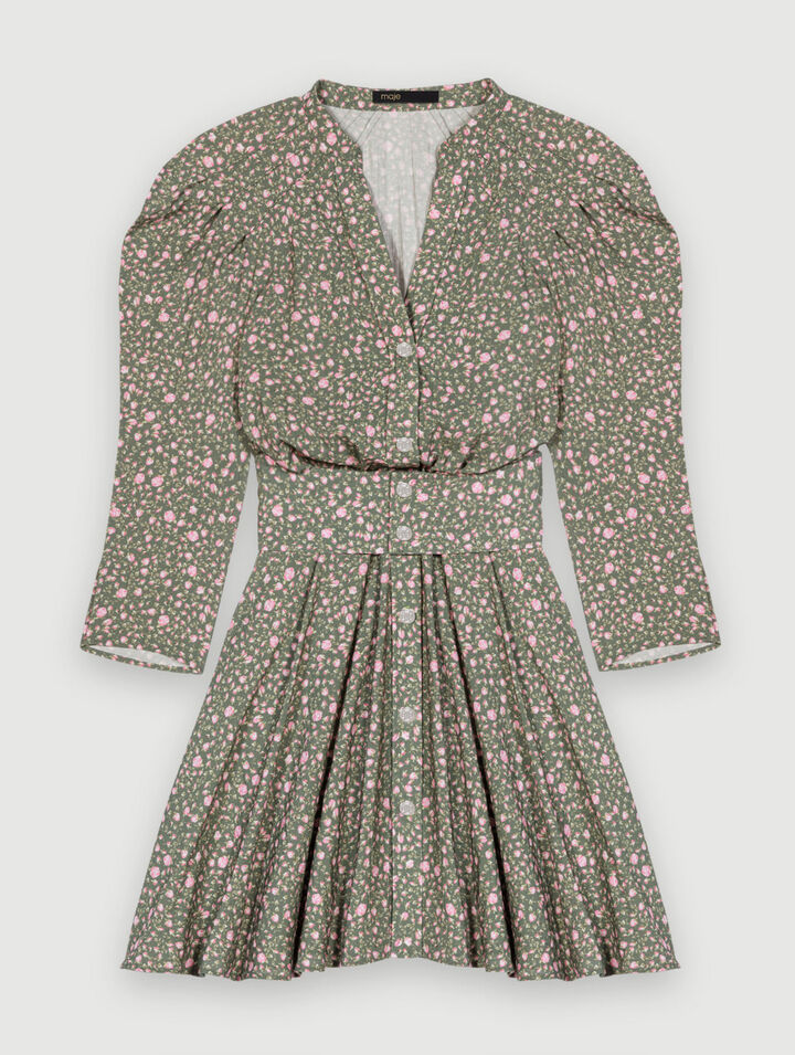Kurzes Kleid mit voluminösen Ärmeln