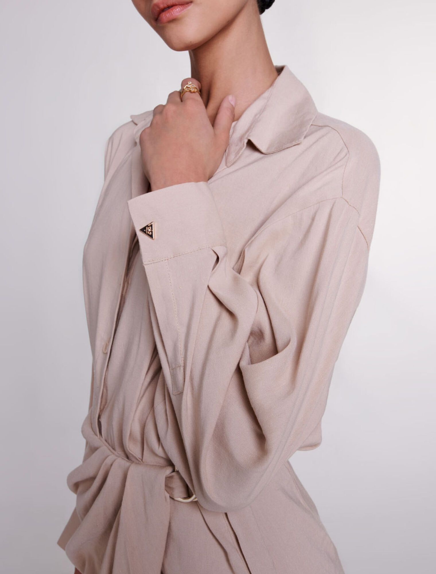 Midi-Kleid aus Leinen