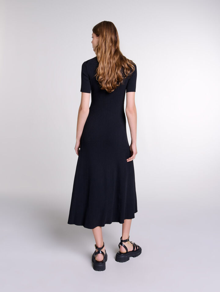 Langes Strickkleid