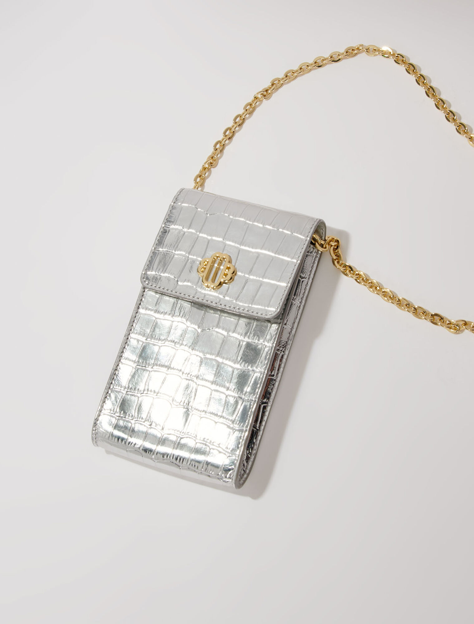 Handtasche aus metallisiertem Leder