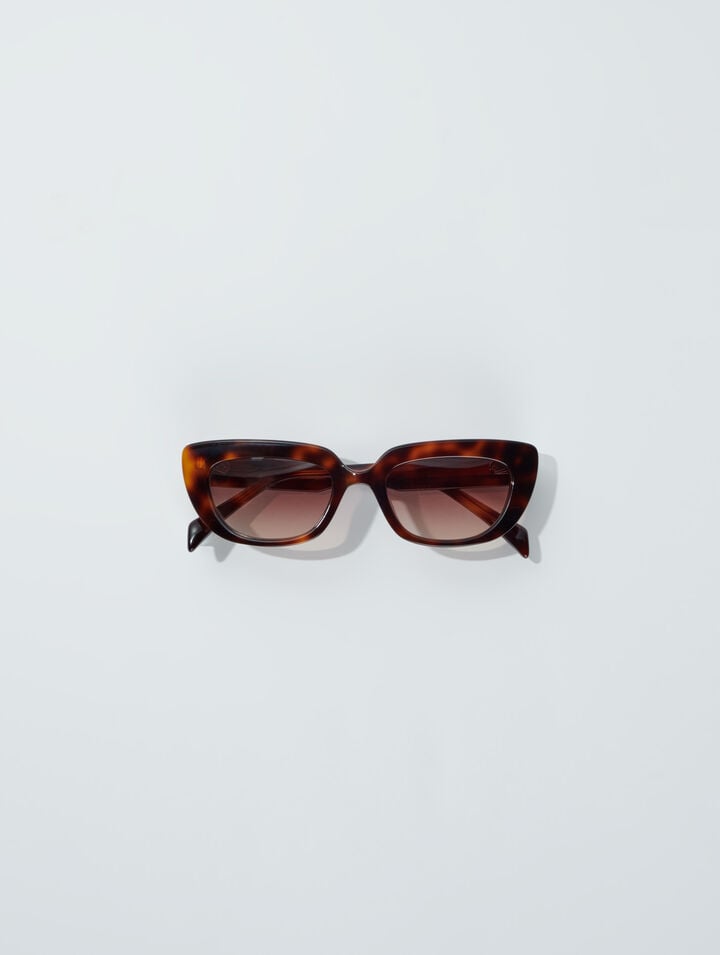 Schmale Cat-Eye-Sonnenbrille aus Acetat