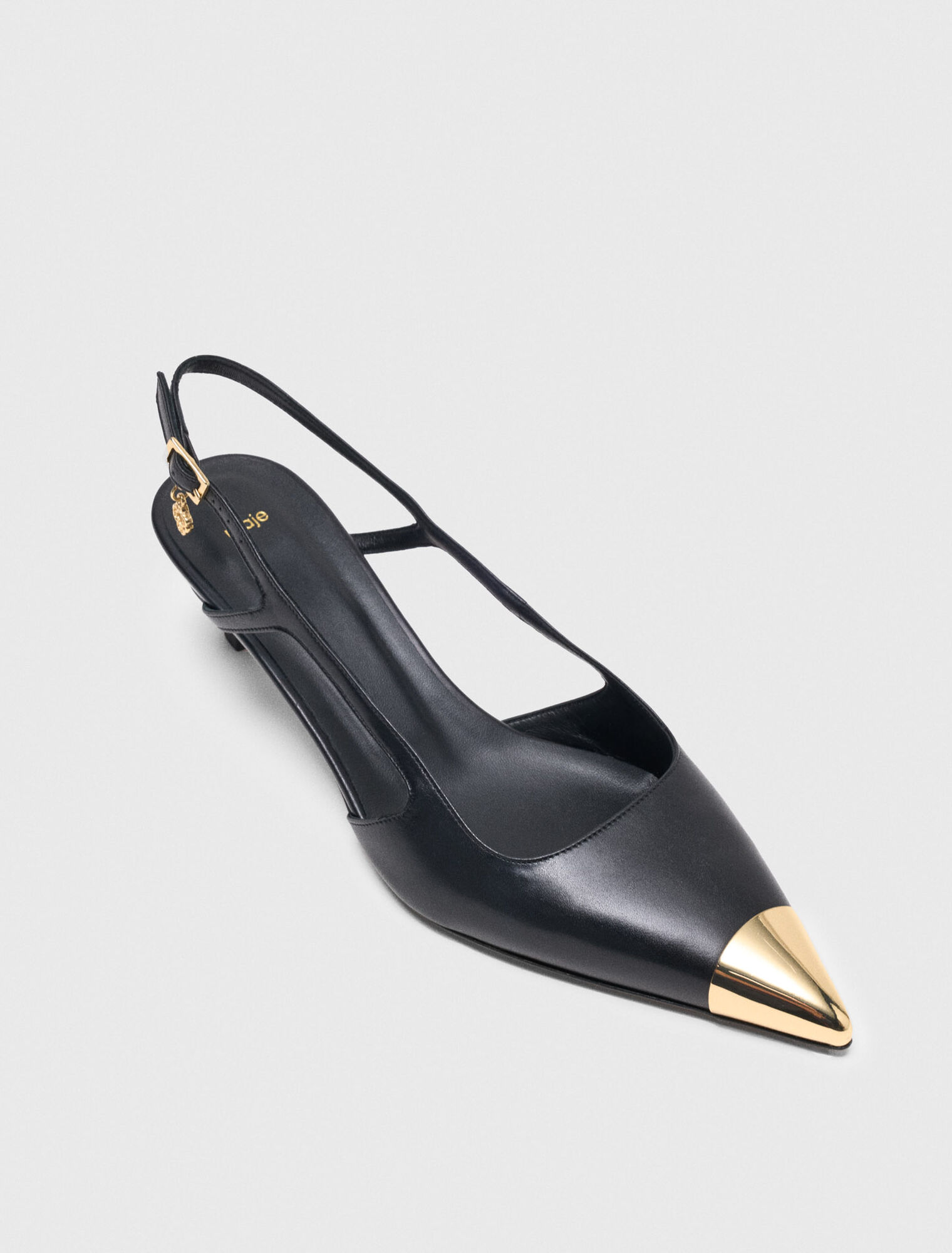 Slingback-Pumps aus Glattleder