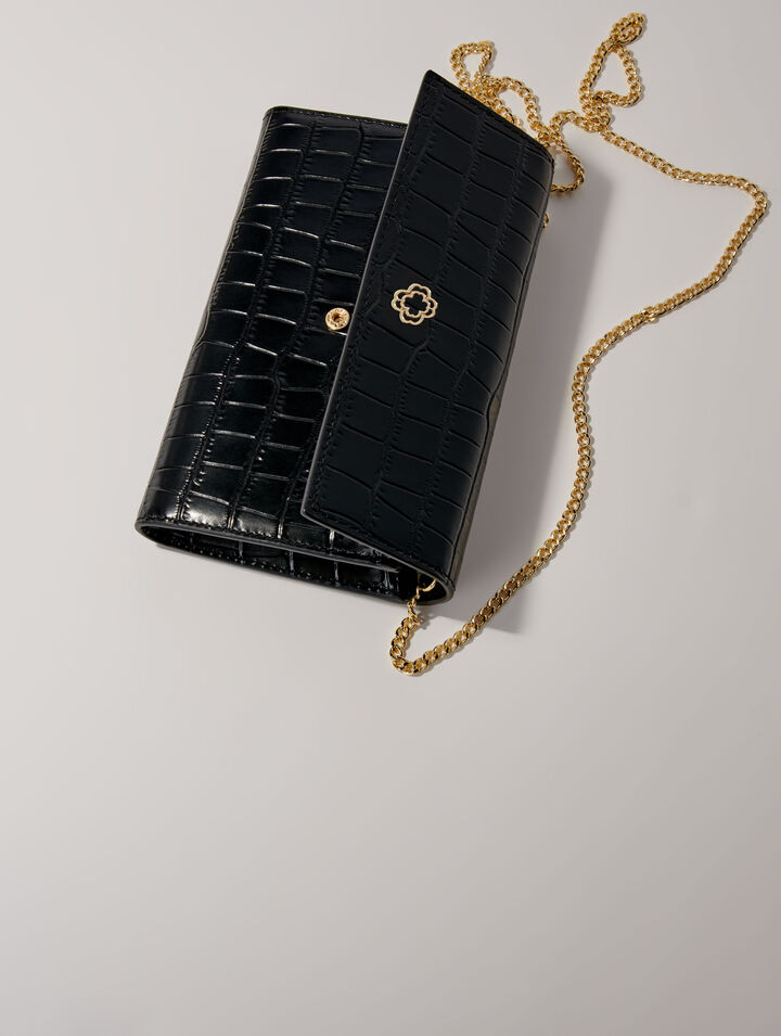 Ledertasche mit Krokoprägung