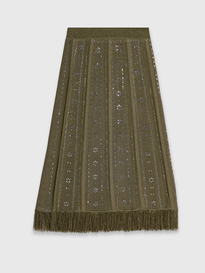 Strickrock mit Strassblumen