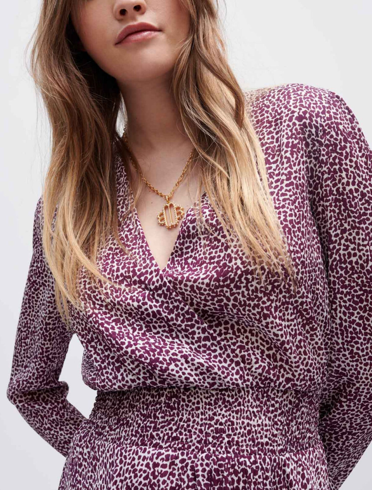 Asymmetrisches Kleid mit Leopardendruck