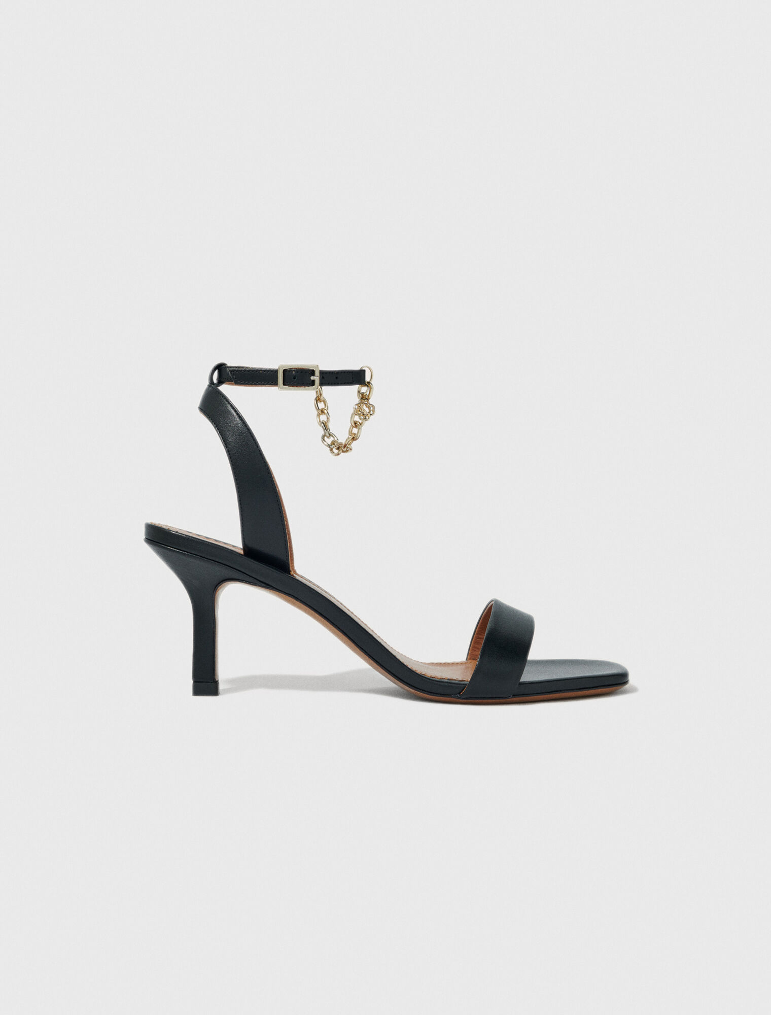 Ledersandalen mit Absatz