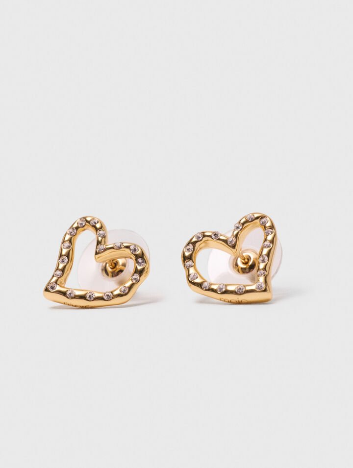 Herz-Strass-Ohrstecker