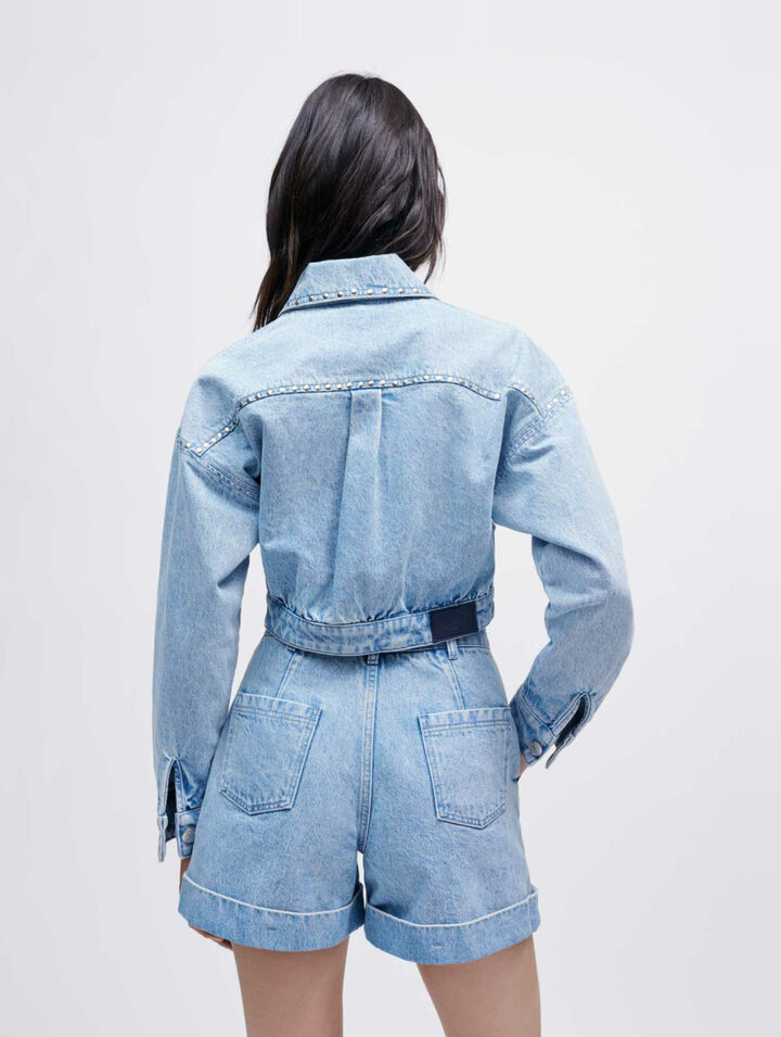 Jeansjacke mit Studs