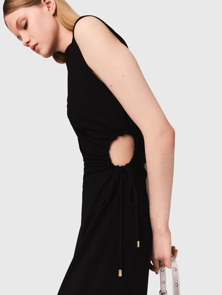 Maxikleid mit Cut-out-Taille