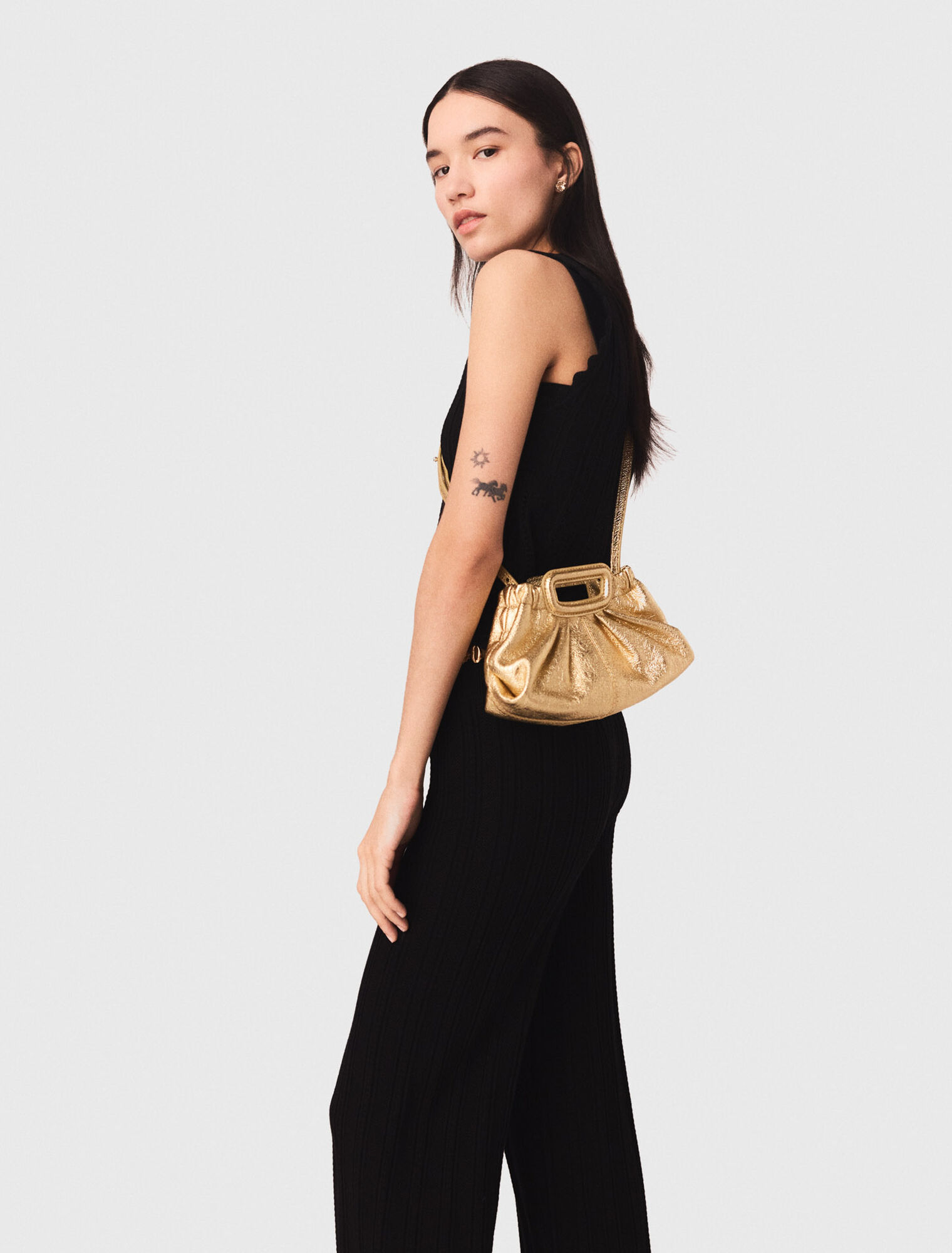 Milpli Mini-Clutch aus Metallicleder