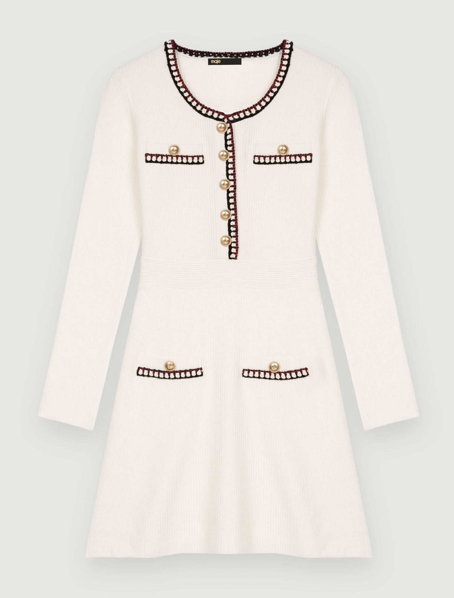 Kleid aus geripptem Strick