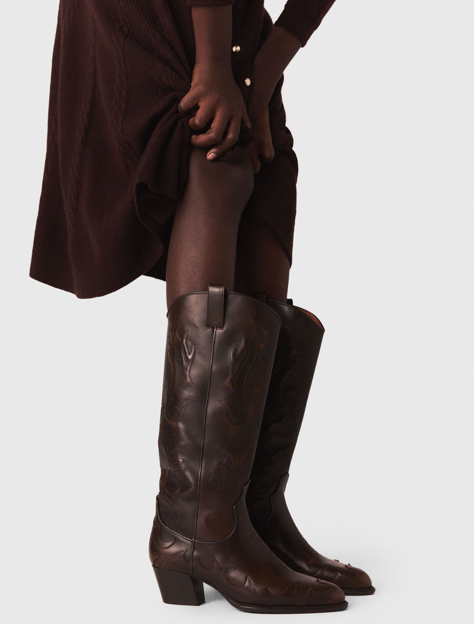 Cowboy-Stiefel aus Leder