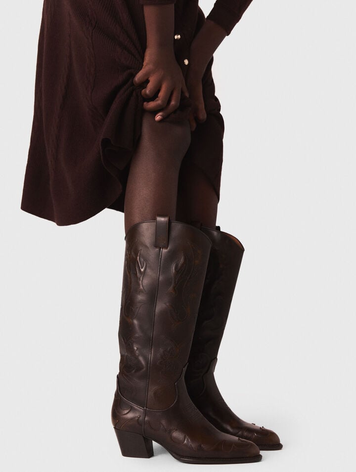 Cowboy-Stiefel aus Leder
