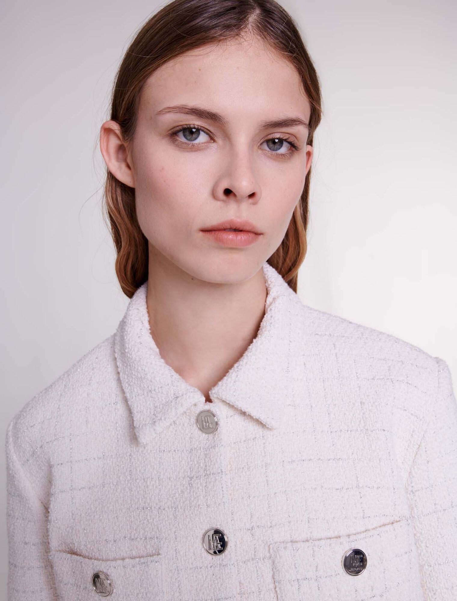 Kurzes Tweed-Top