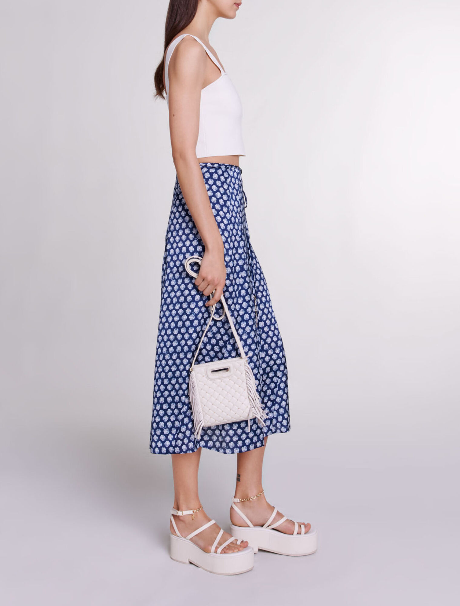 Halblanger Satinrock