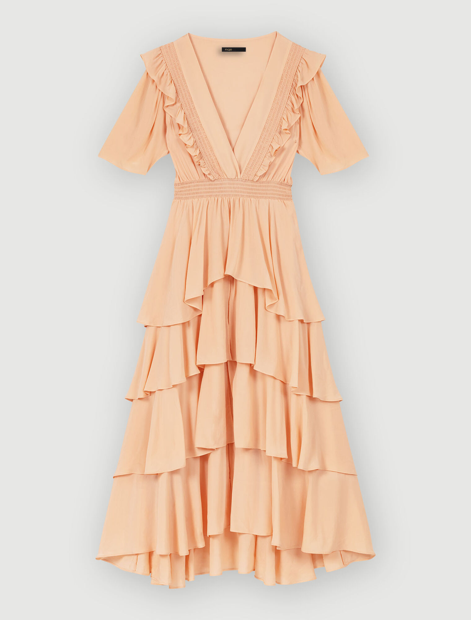 Langes Volantkleid