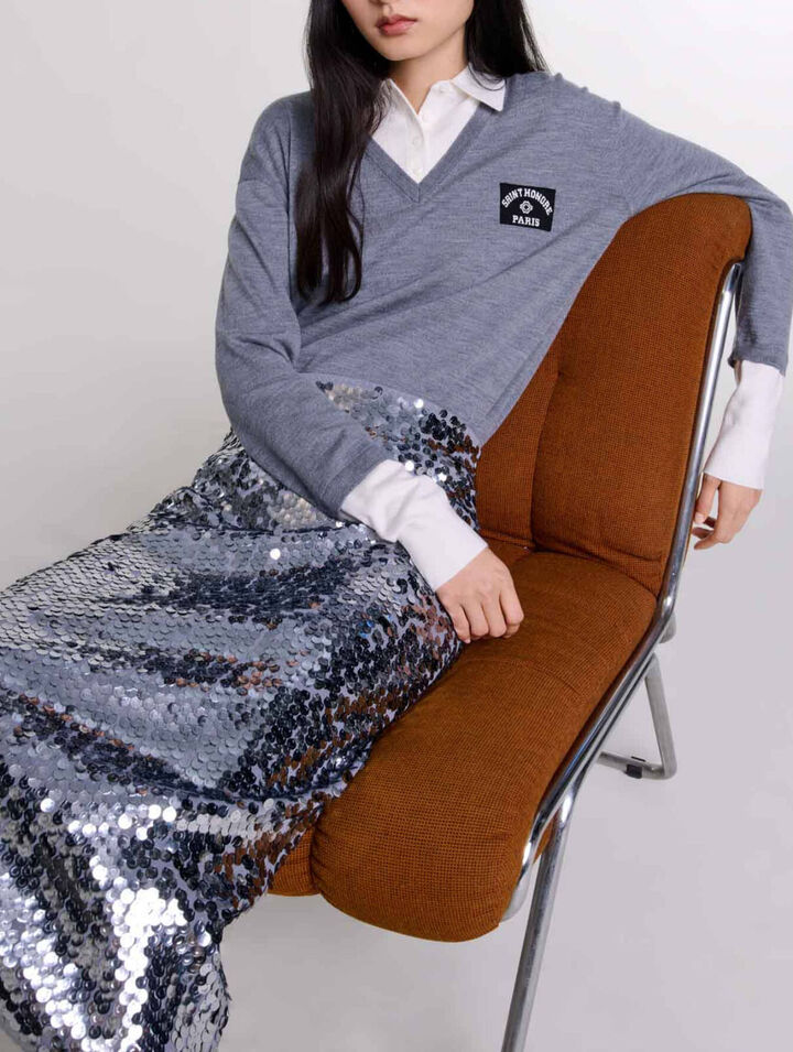 Strickrock mit Pailletten