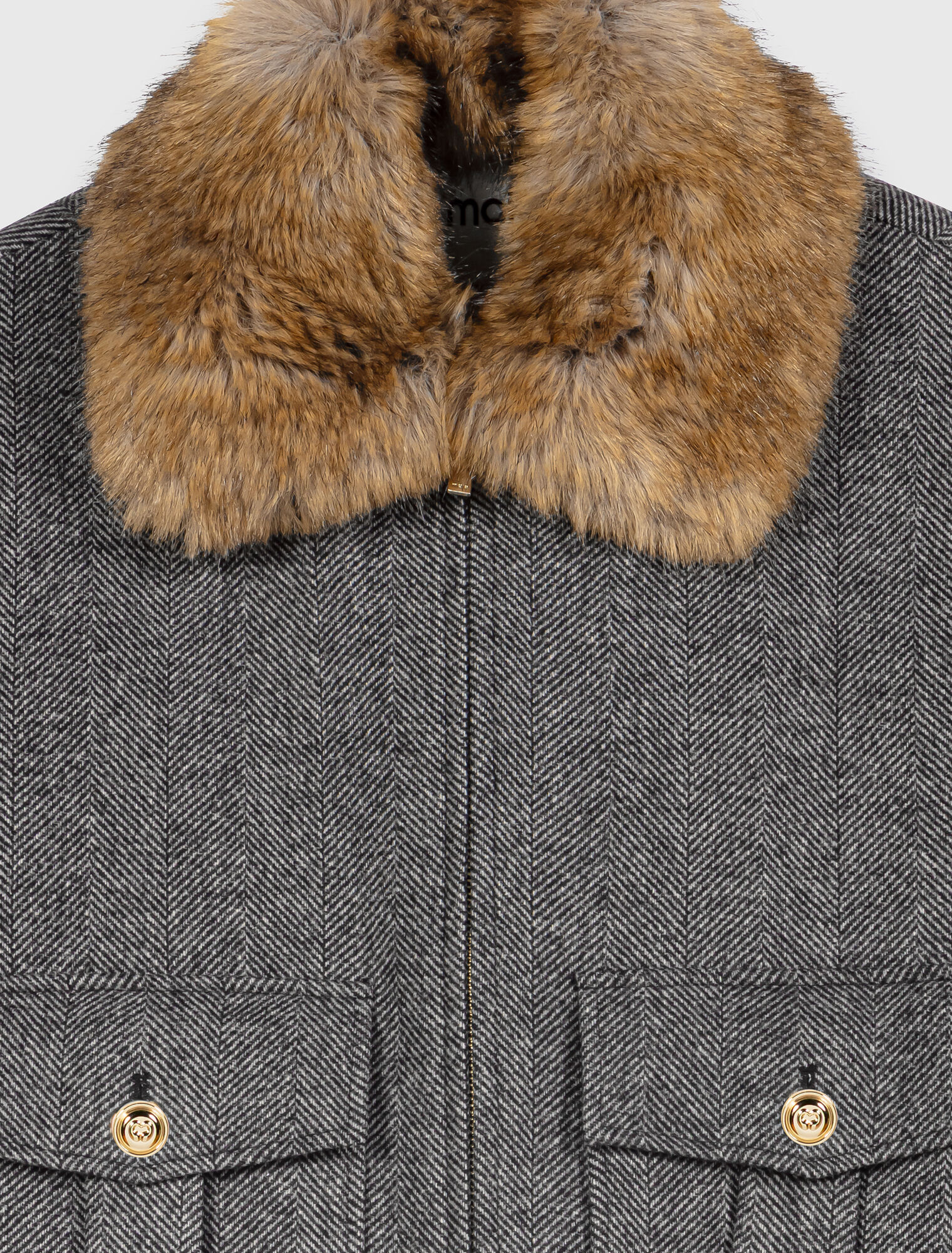 Oversize-Blouson in Chevron-Optik