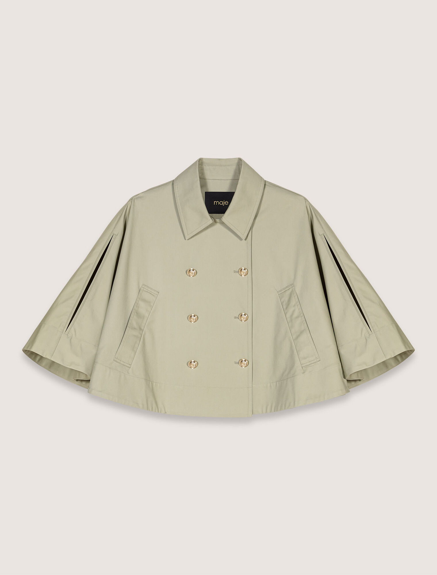 Kurzer Trenchcoat im Cape-Stil