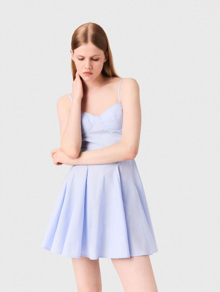 Kurzes Babydoll-Kleid aus Baumwolle